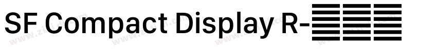 SF Compact Display R字体转换